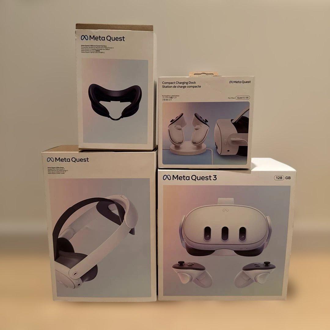 【ほぼ未使用品】 Quest 3 128GB+アタッチメント類 セット