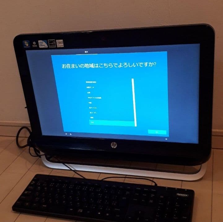 hp 一体型　パソコン　キーボード　電源ケーブル　セット