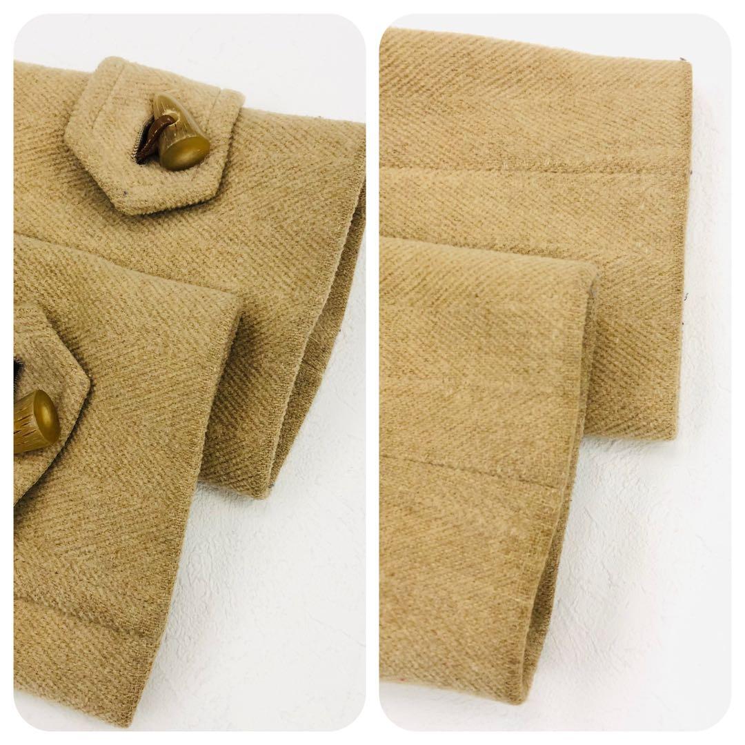 1370 バーバリー　ダッフルコート　ヘリンボーン　ノバチェク　ベージュ　38