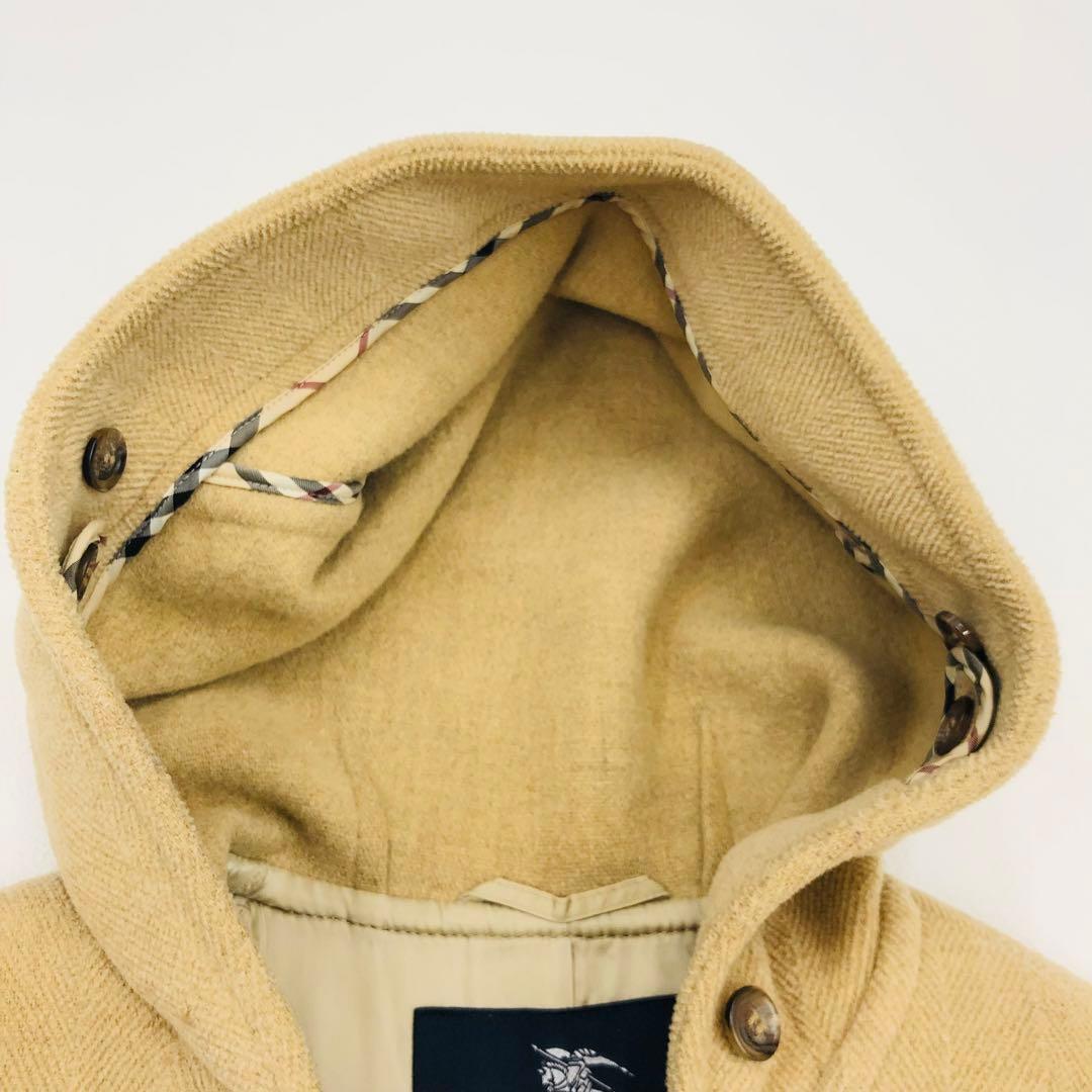 1370 バーバリー　ダッフルコート　ヘリンボーン　ノバチェク　ベージュ　38