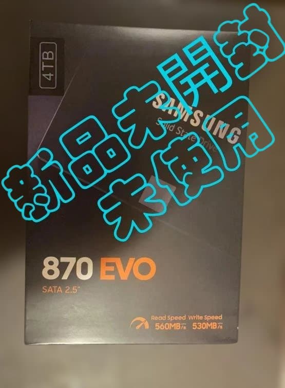 新品未開封未使用Samsung SSD 870 EVO 4TB SATA 2.5