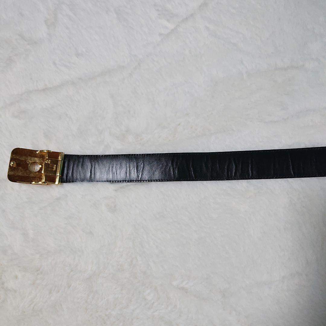 ダンヒル クロコダイルベルト ゴールドバックル dロゴ ブラック