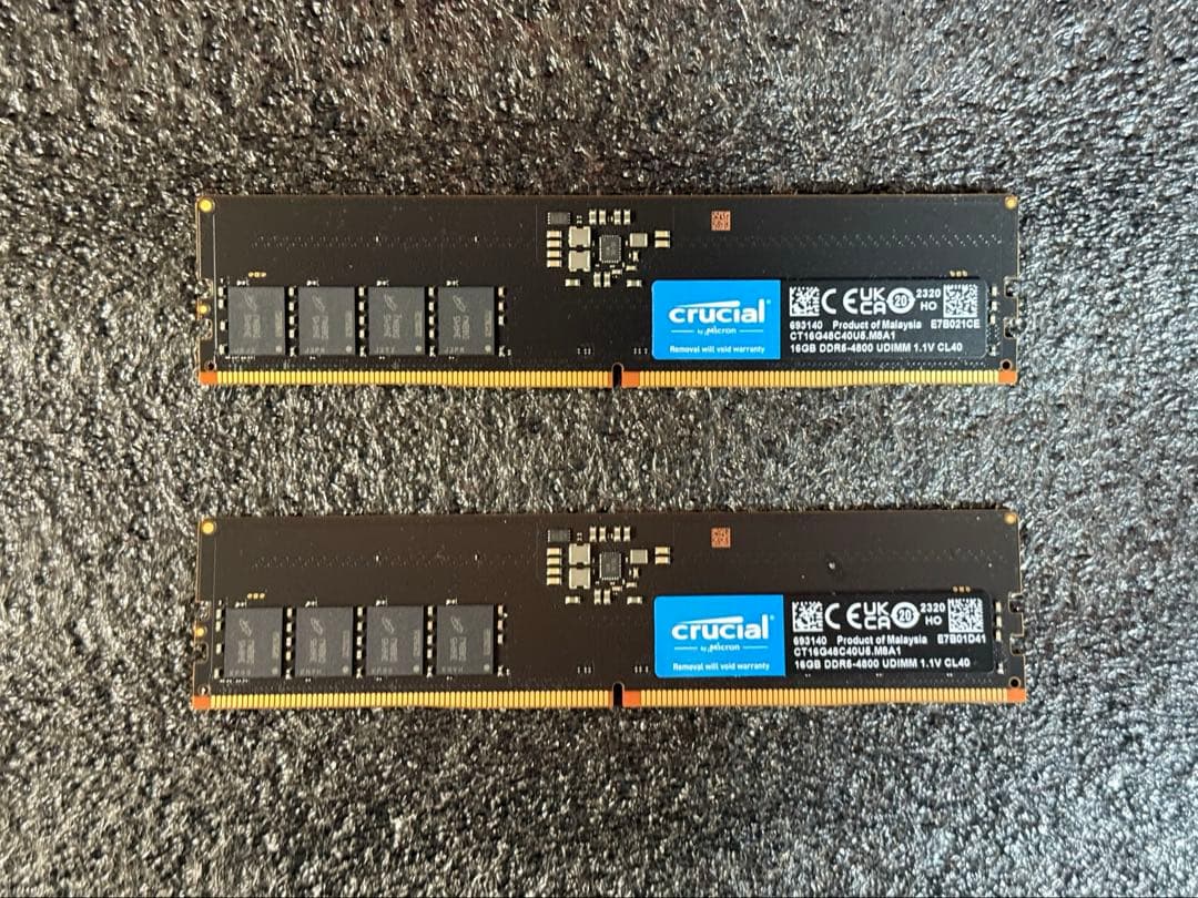メモリー crucial DDR5 16GB x2 4800MT/s CL40