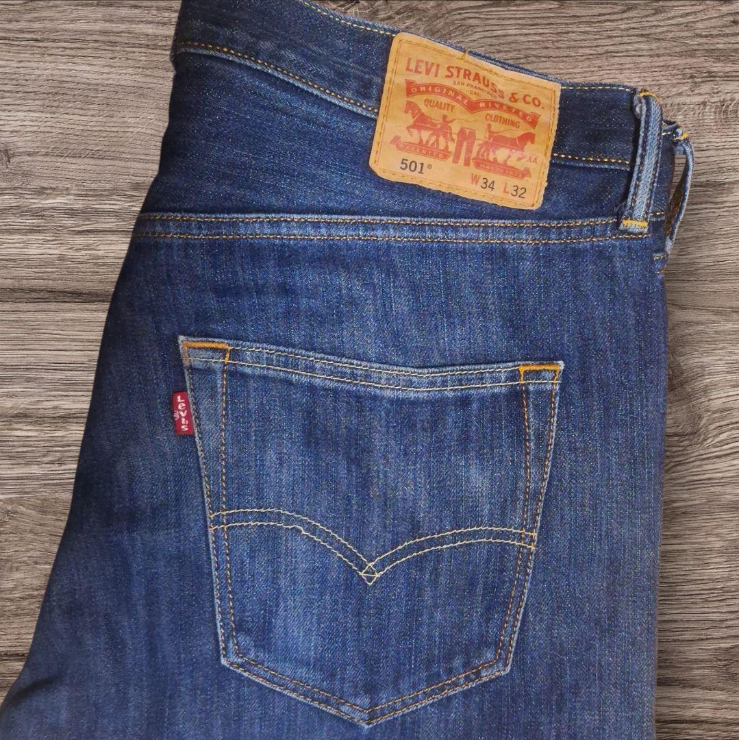 Levi's 501W34 赤耳 ストレートデニム濃紺【値下げ 金,土,日限定】