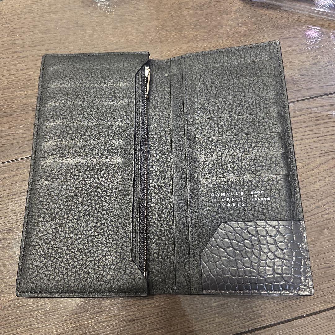 CAMILLE FOURNET ブラックレザー長財布