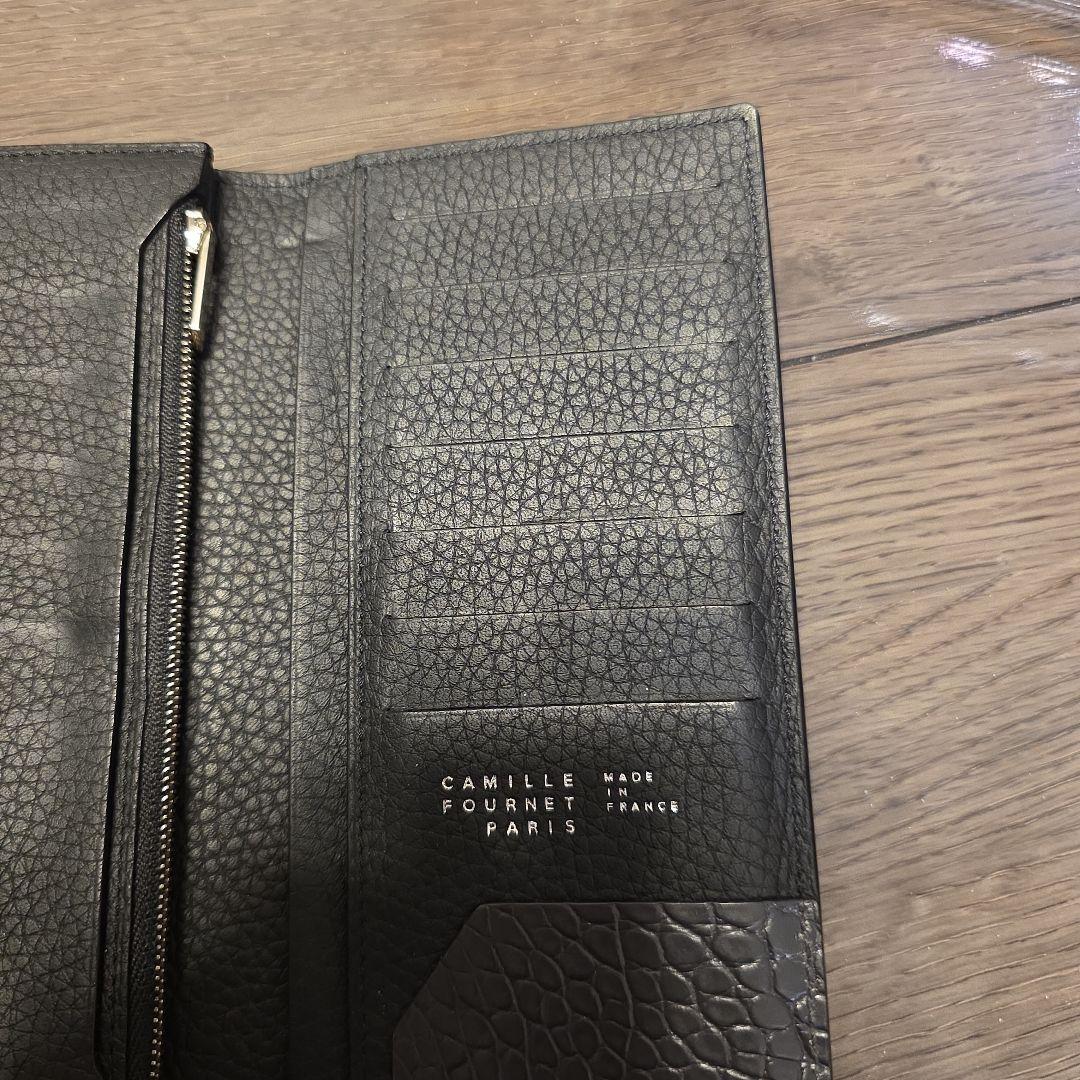 CAMILLE FOURNET ブラックレザー長財布