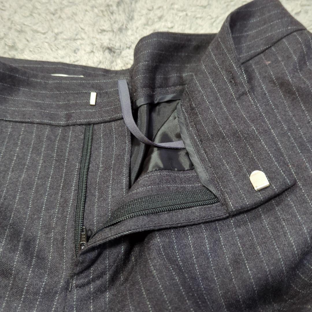 AOKI LES MUES セットアップスーツ　ストライプ　グレー　L　ウール