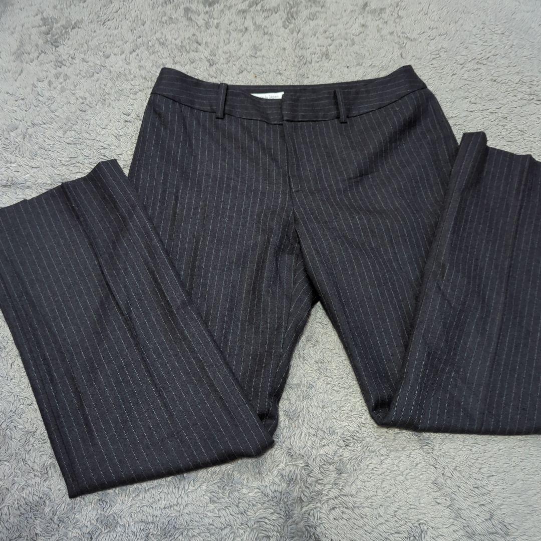 AOKI LES MUES セットアップスーツ　ストライプ　グレー　L　ウール