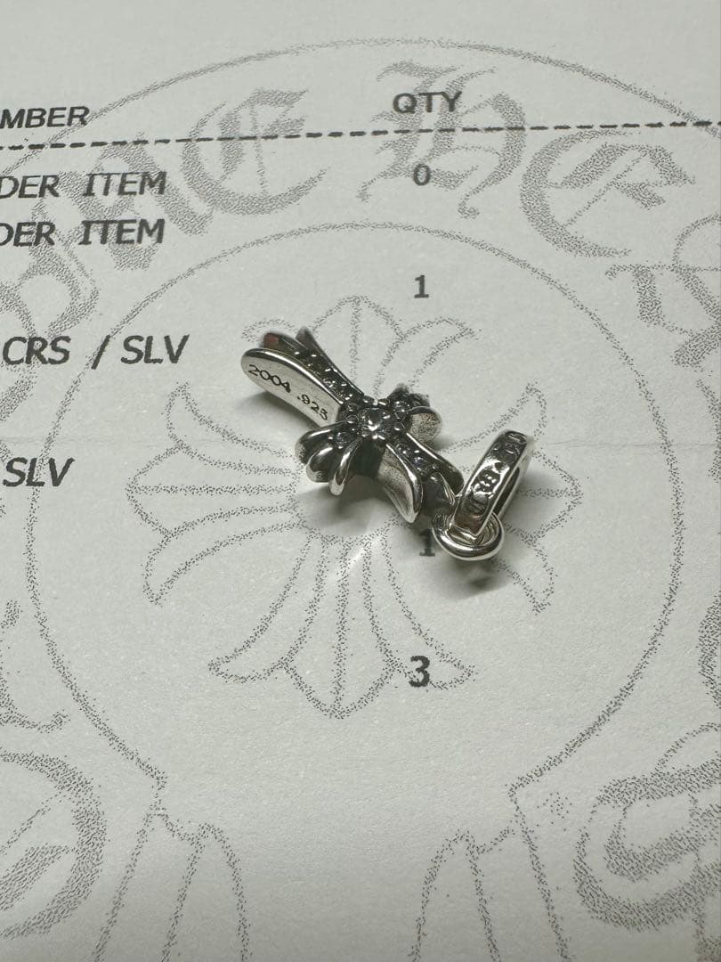 t*a様 クロムハーツ　クロス　ベビーファット　チャーム　シルバー925天然パヴ