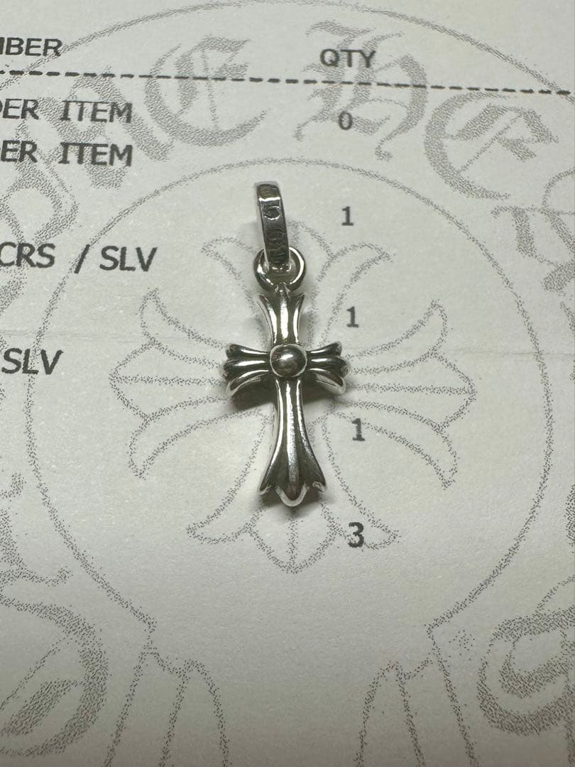 t*a様 クロムハーツ　クロス　ベビーファット　チャーム　シルバー925天然パヴ
