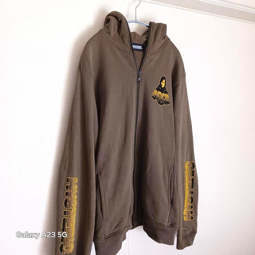 ヒステリックグラマー ガール袖ロゴ ジップアップパーカー FREE ユニセックス