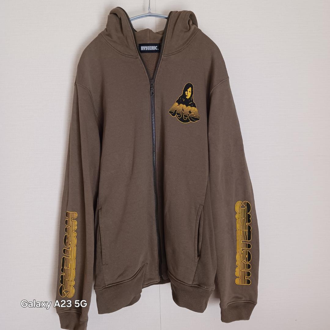ヒステリックグラマー ガール袖ロゴ ジップアップパーカー FREE ユニセックス