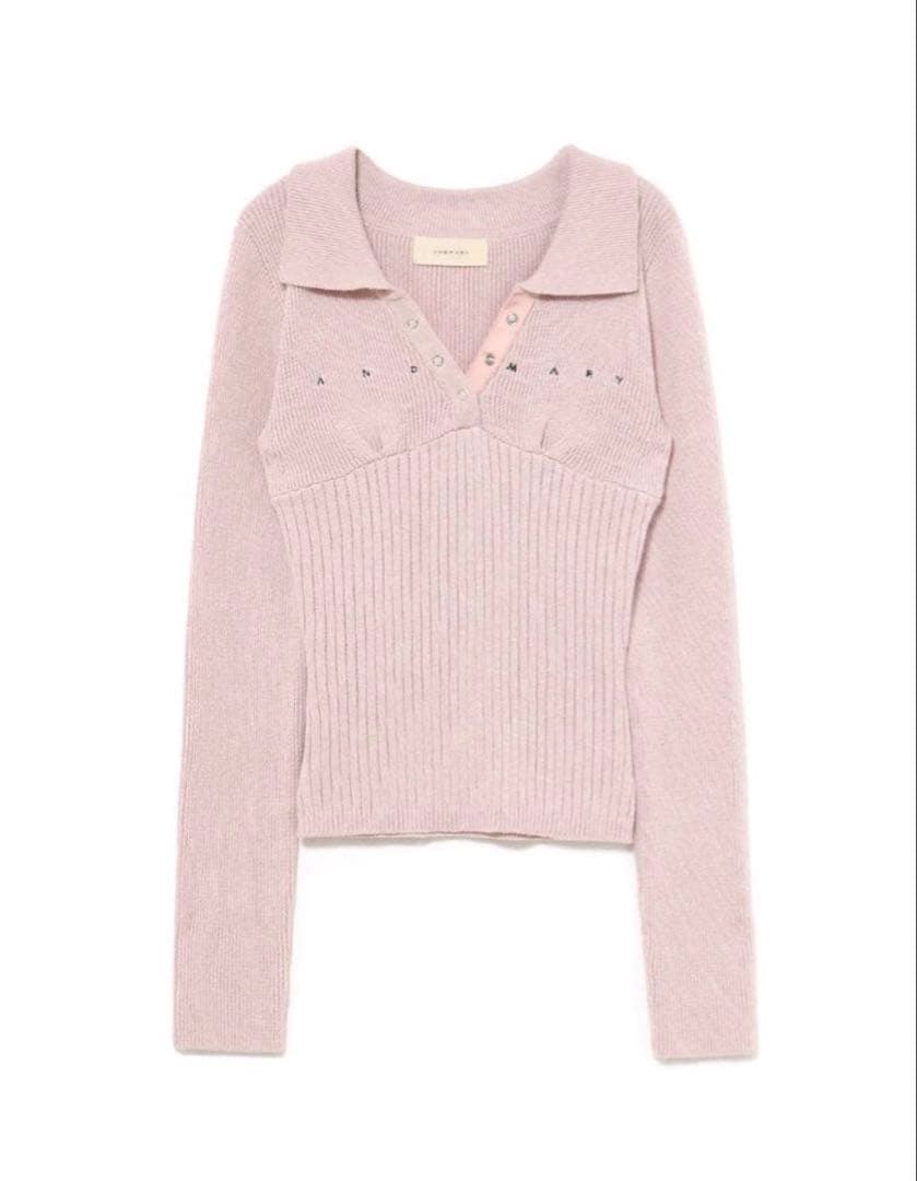 トップス andmary Lindsay logo tops