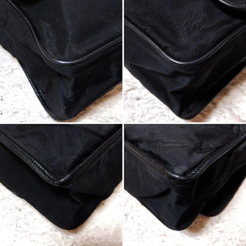 プラダ メッセンジャーバッグ A4収納 三角ロゴ ブラック 斜め掛け ナイロン