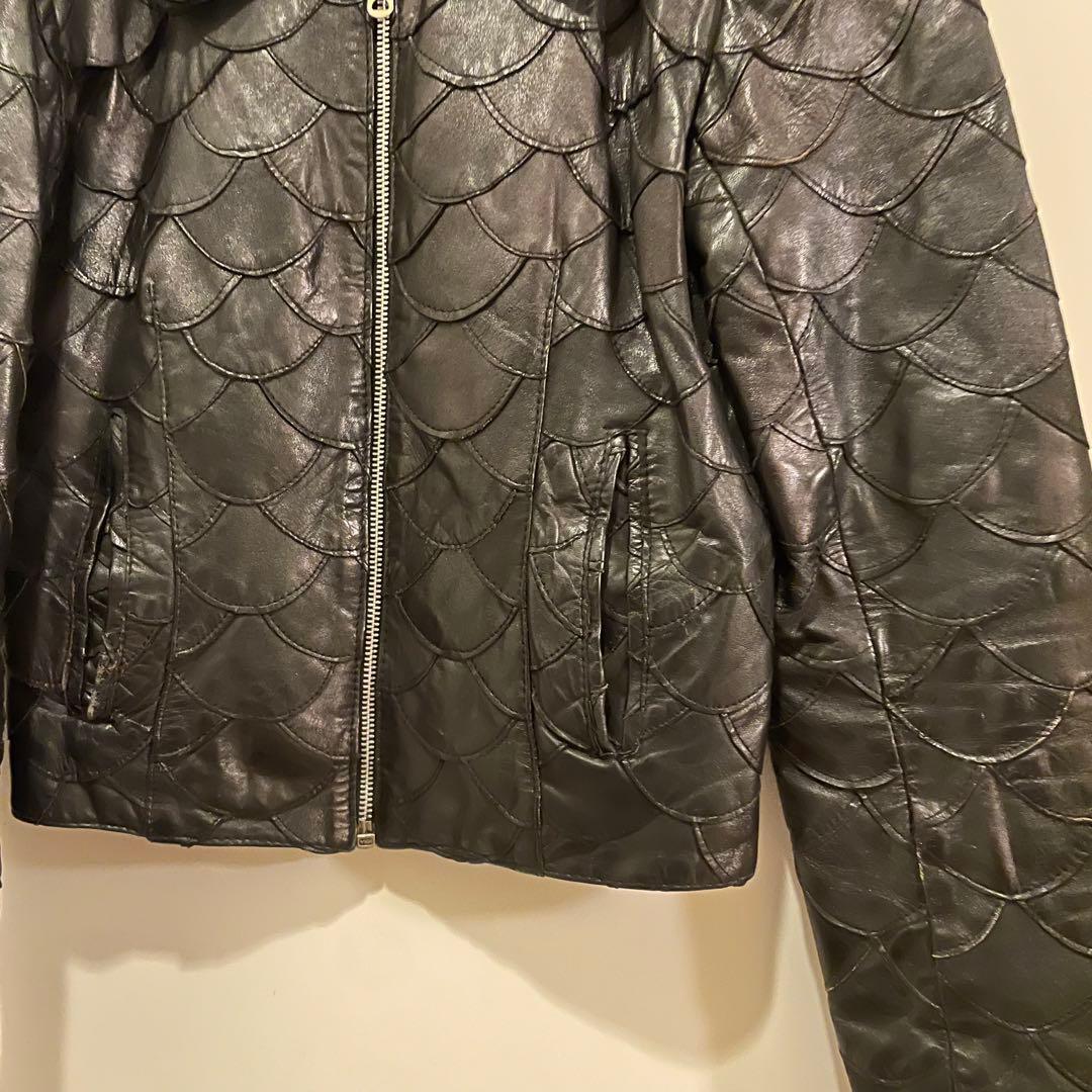 70s ヴィンテージ ユーロ クラフト系 ライダースジャケット レザージャケット