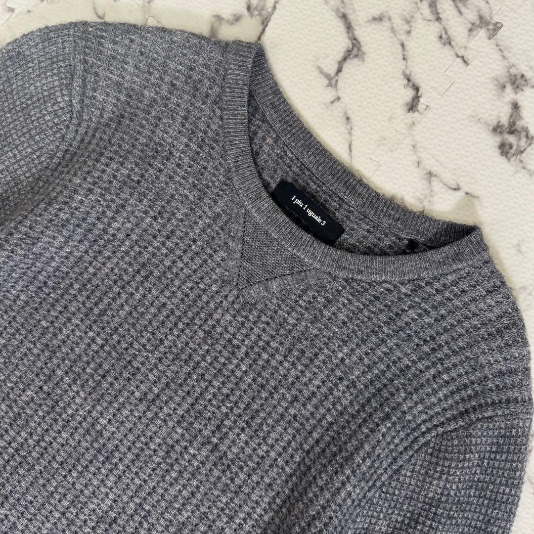 1piu1uguale3 セーター　ワッフルニット　カシミヤ混　大きいサイズ