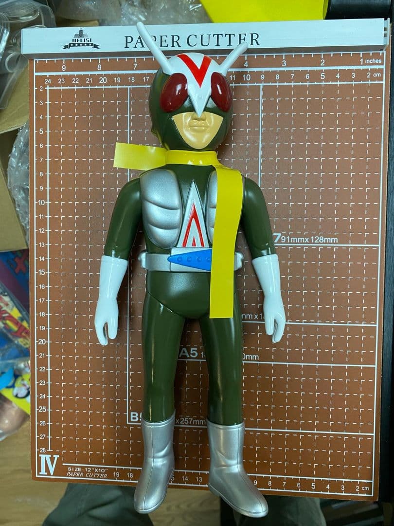 値下げ 仮面ライダー ソフビ ライダー 無版権 緑色