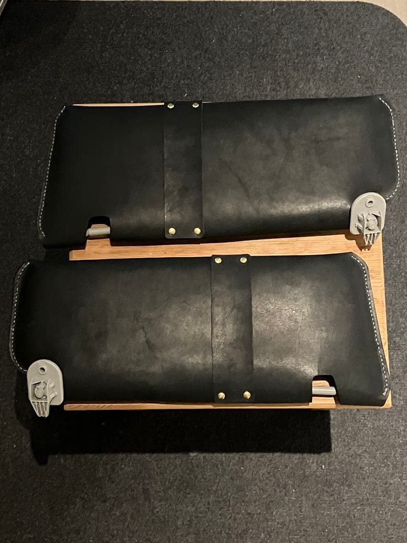 ジムニーJB64/JB74用サンバイザーレザーカバー黒色牛革