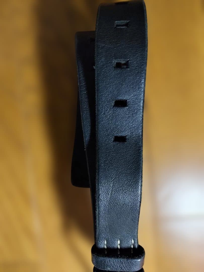 黒レザー ベルト メタルバックル アタッチメント