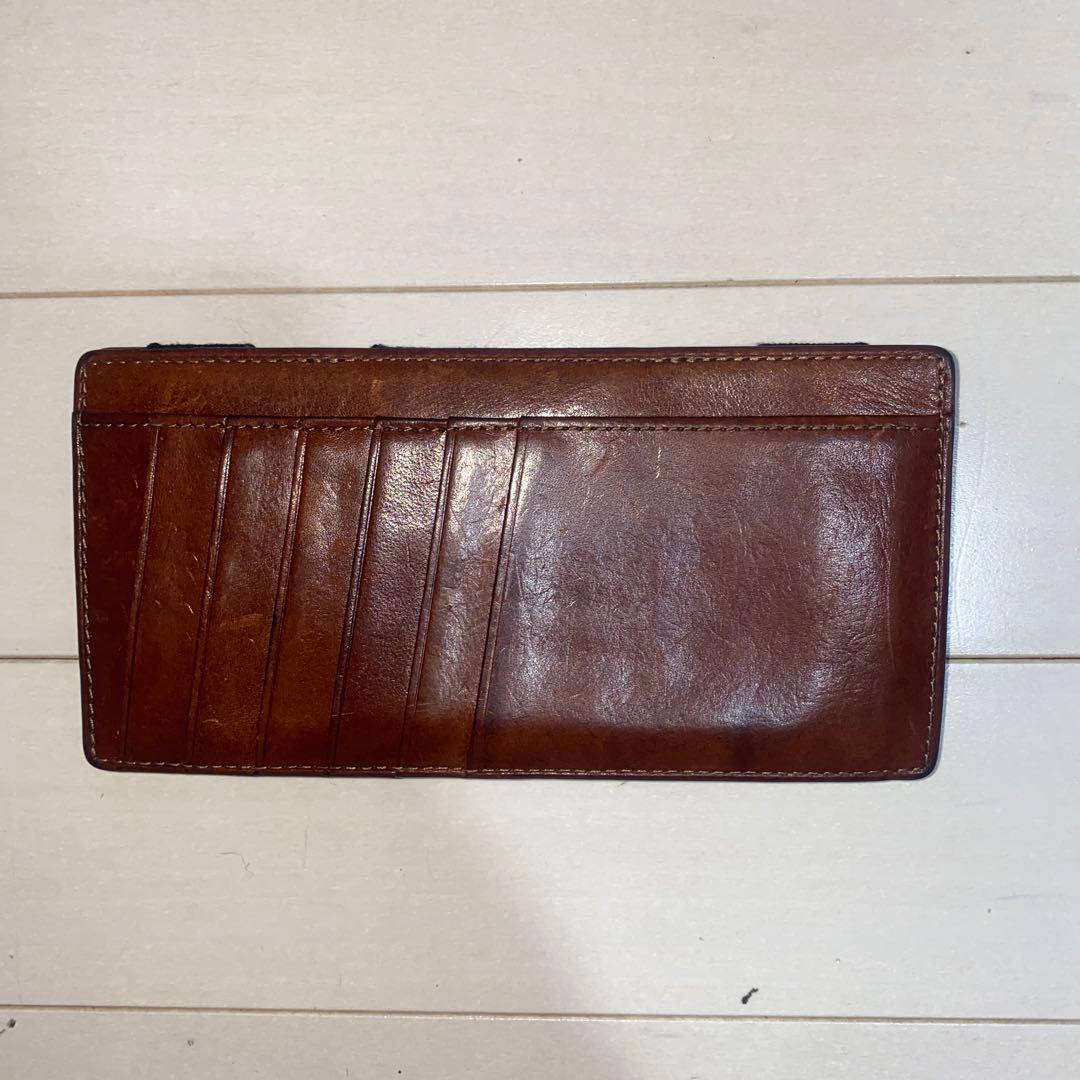 さはさは　KINGZ ブラウン レザー 長財布