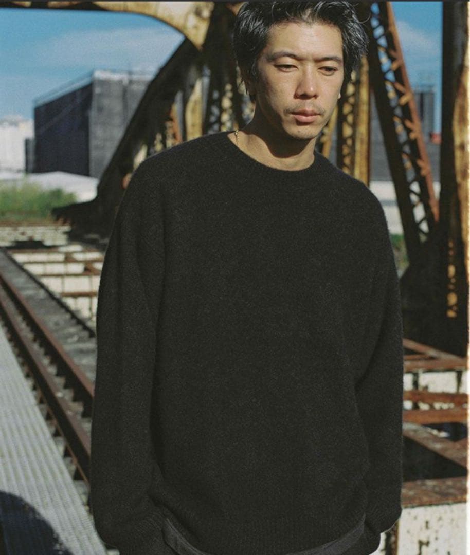 LIDNM CASHMERE MILLED CREW KNIT Ｍサイズ