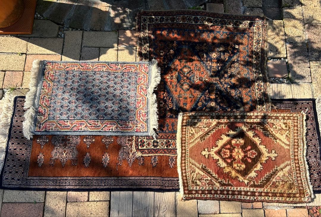 ヴィンテージ ハンドメイド ラグ・カーペット•マット アンティーク