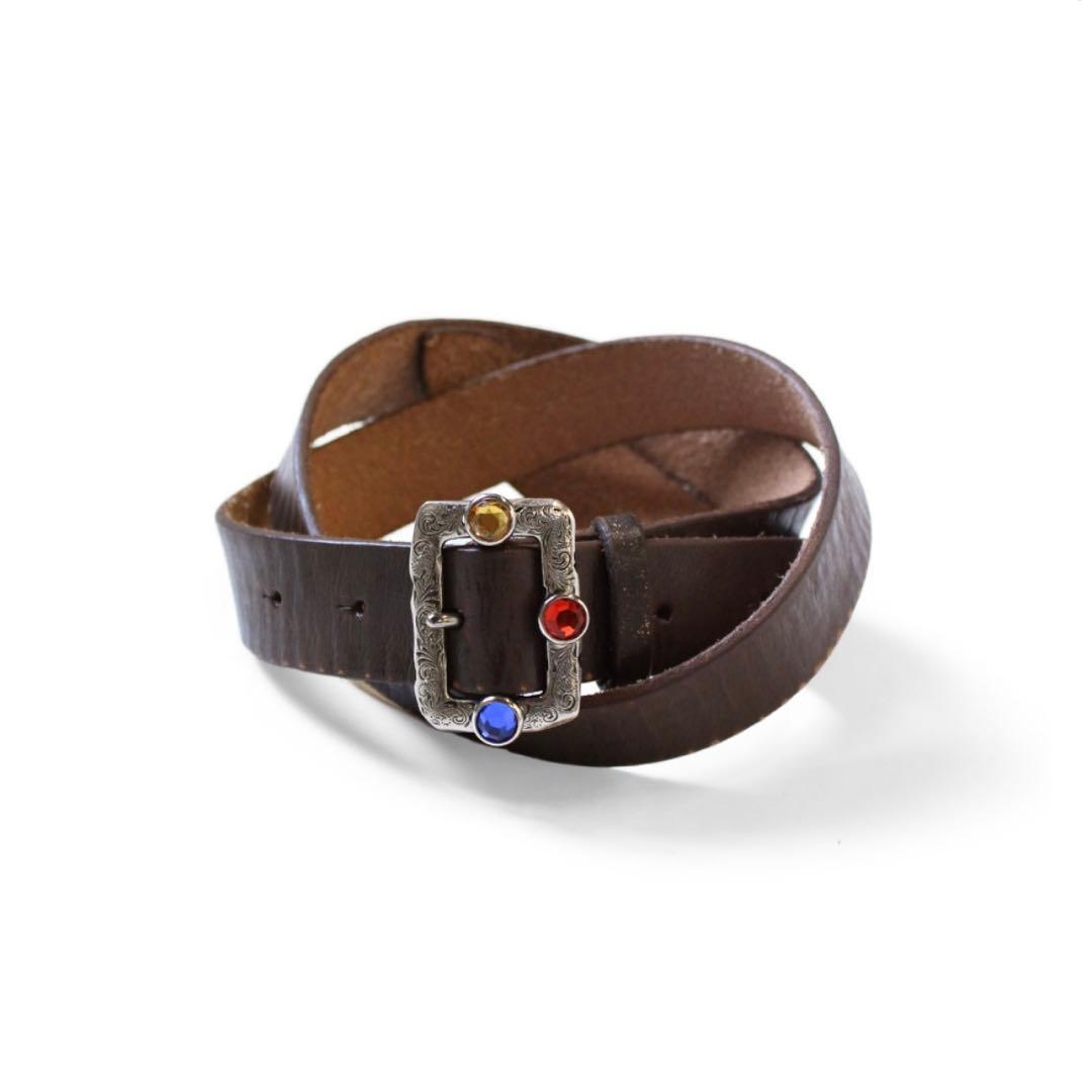 r*o様 KAPITAL オイルレザー スタッズディスコバックルベルト