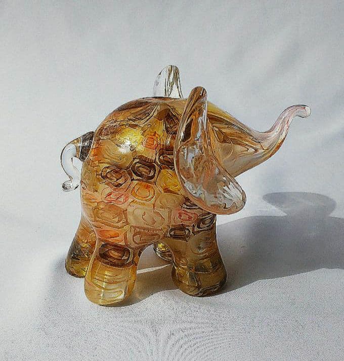 大変珍しい吹きガラスの象★ムリーニ★