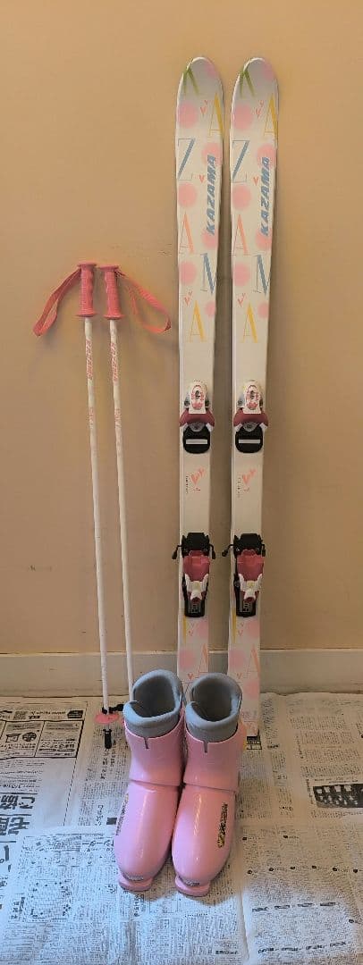 サ*ん様 【3点セット】カザマ KAZAMA スキー板 140cm スキー靴 ス