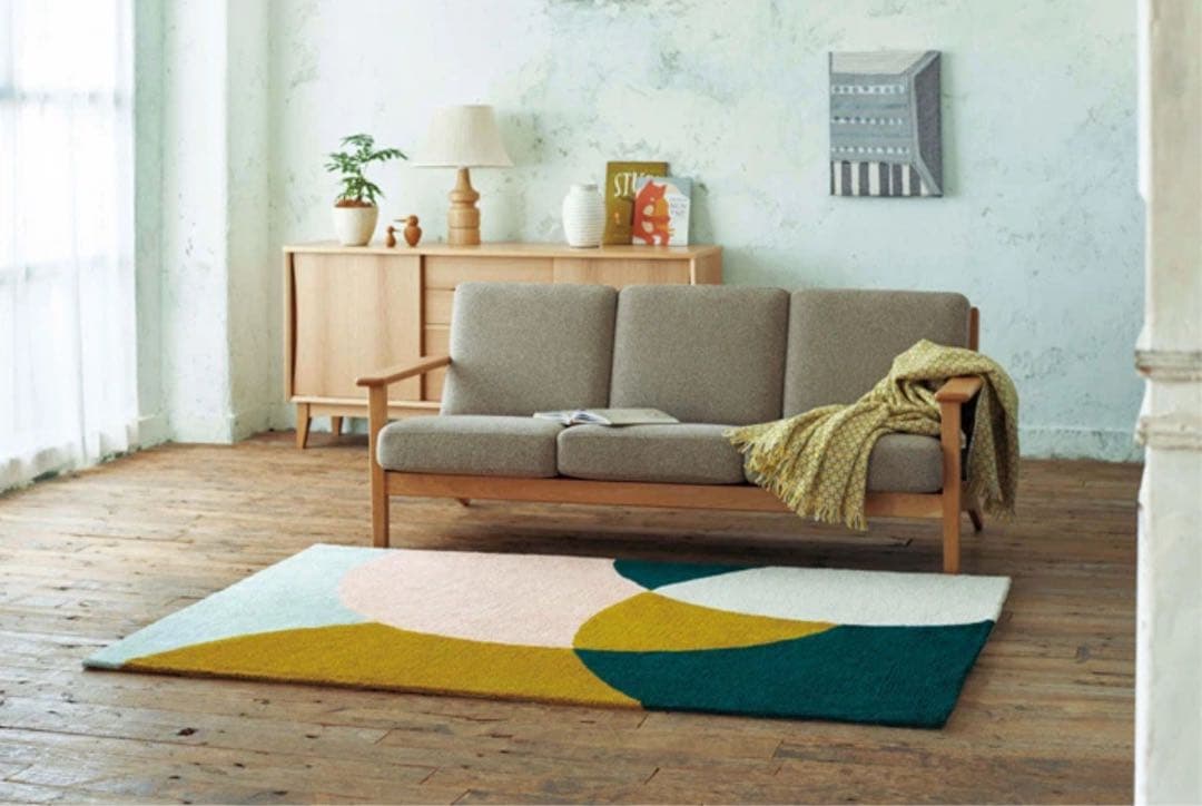 美品　unico アクリルラグ PLATTA(プラッタ) 140×200