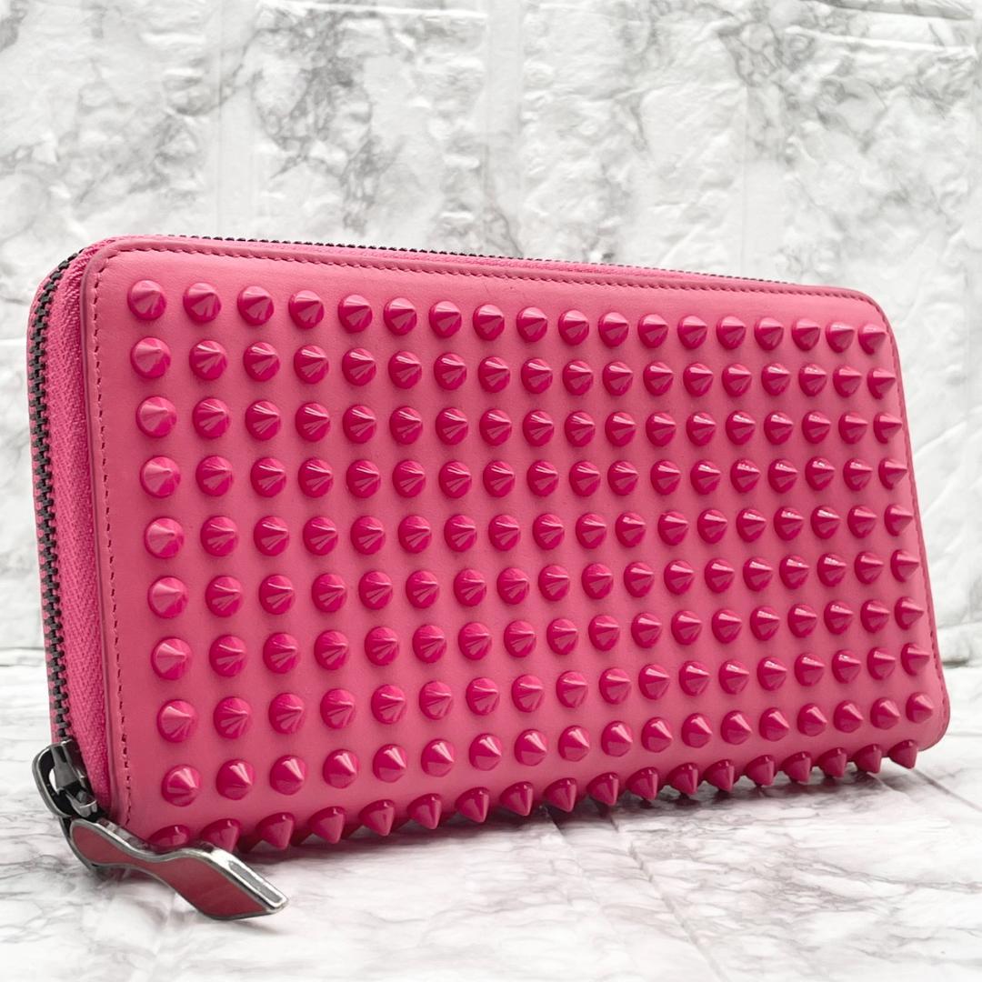 希少カラー✨未使用 クリスチャンルブタン 長財布 パネトーネ スタッズ ピンク