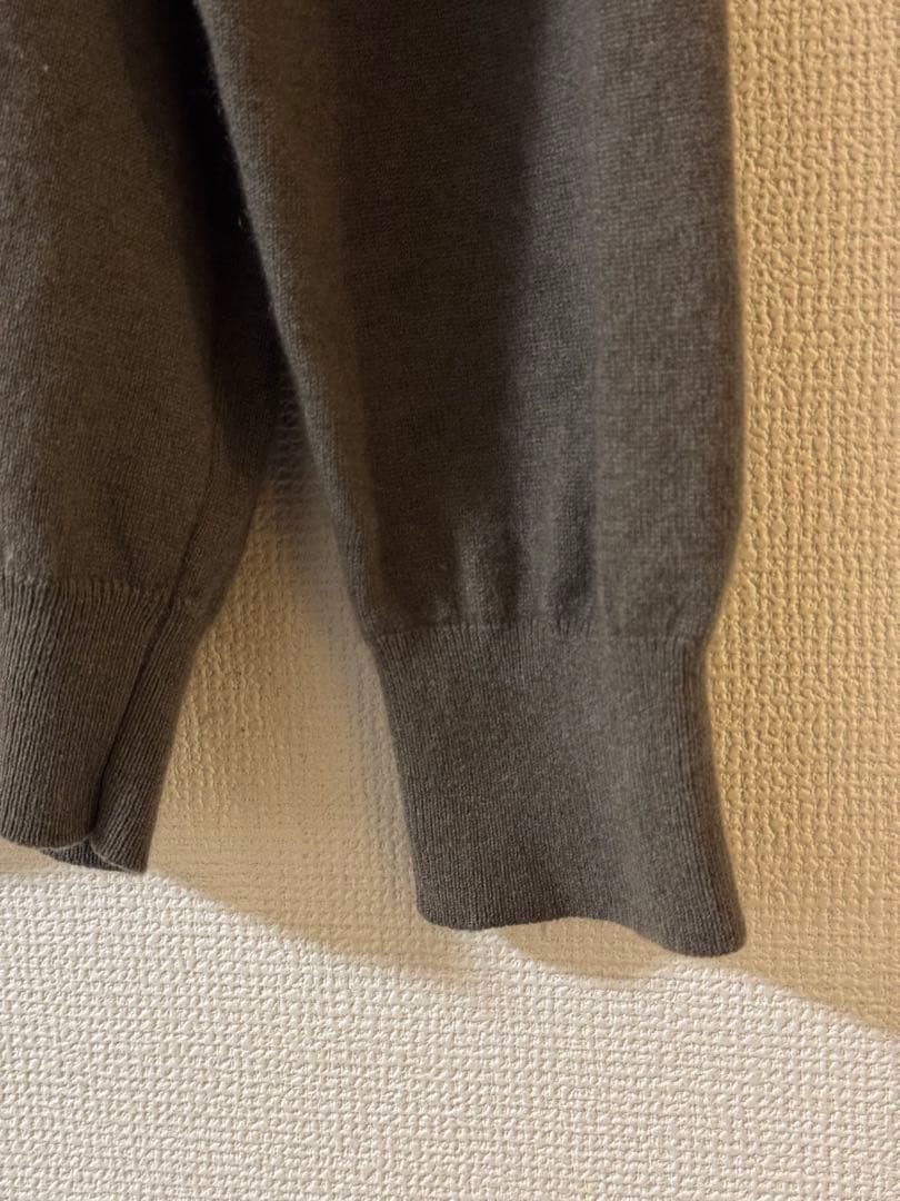 H*】様 cash & barba モンゴリアンカシミヤ エルボーパッチ クルー