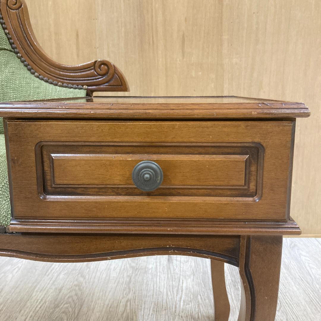 アンティーク調　猫脚　テレフォンベンチ　クラシック