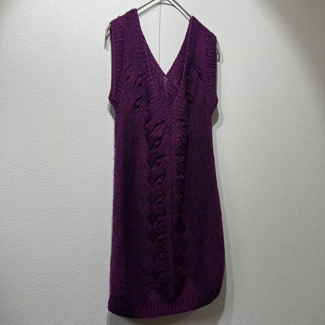 希少 美品 MM6 メゾンマルタンマルジェラ Vネック ノースリーブ ワンピース