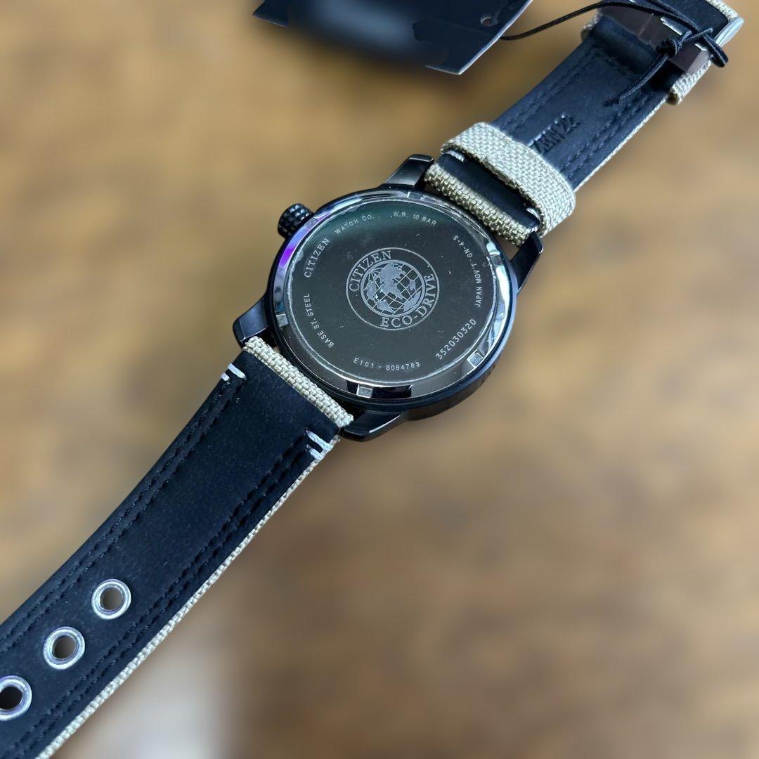 未使用）シチズン エコドライブ BM8476-23E ブラック/ベージュ