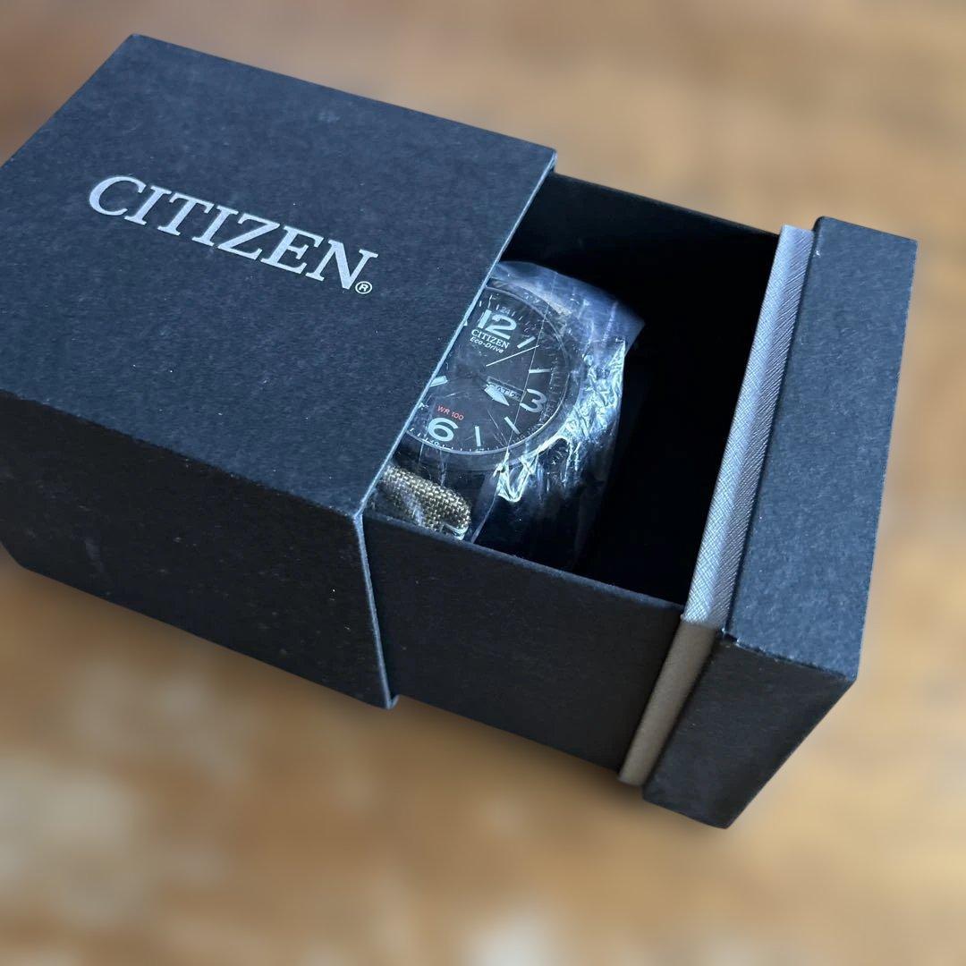 未使用）シチズン エコドライブ BM8476-23E ブラック/ベージュ