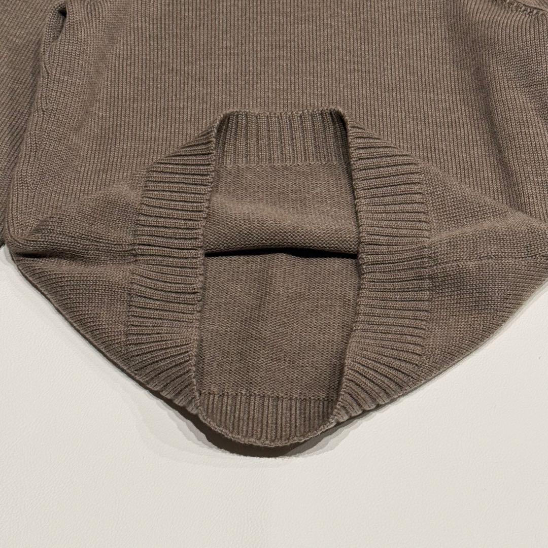 極美品 ザノーネ タートルネックニット 5ゲージ ブラウン 46