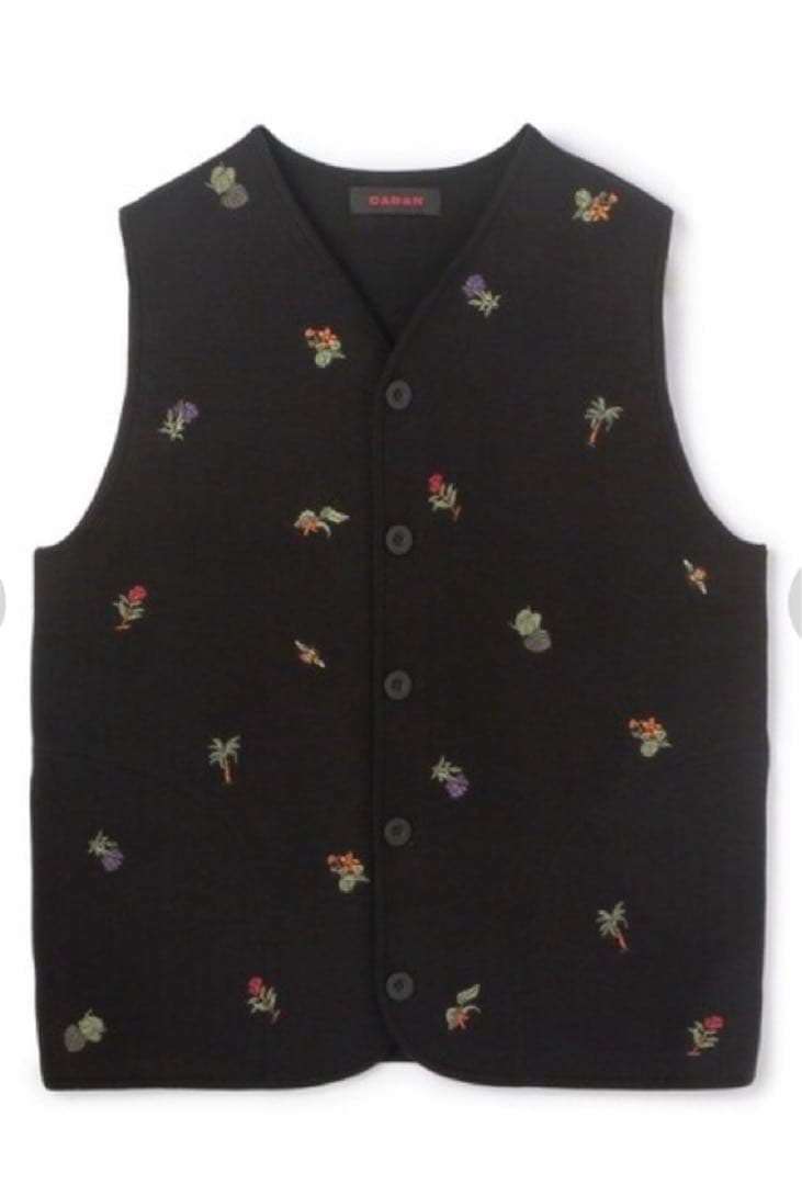 CABaN コスタリカボタニカルエンブロイダリージレ　ブラック