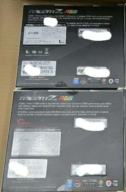 新品 64GB Trident Z 16GB x 4 DDR4 3200MHz