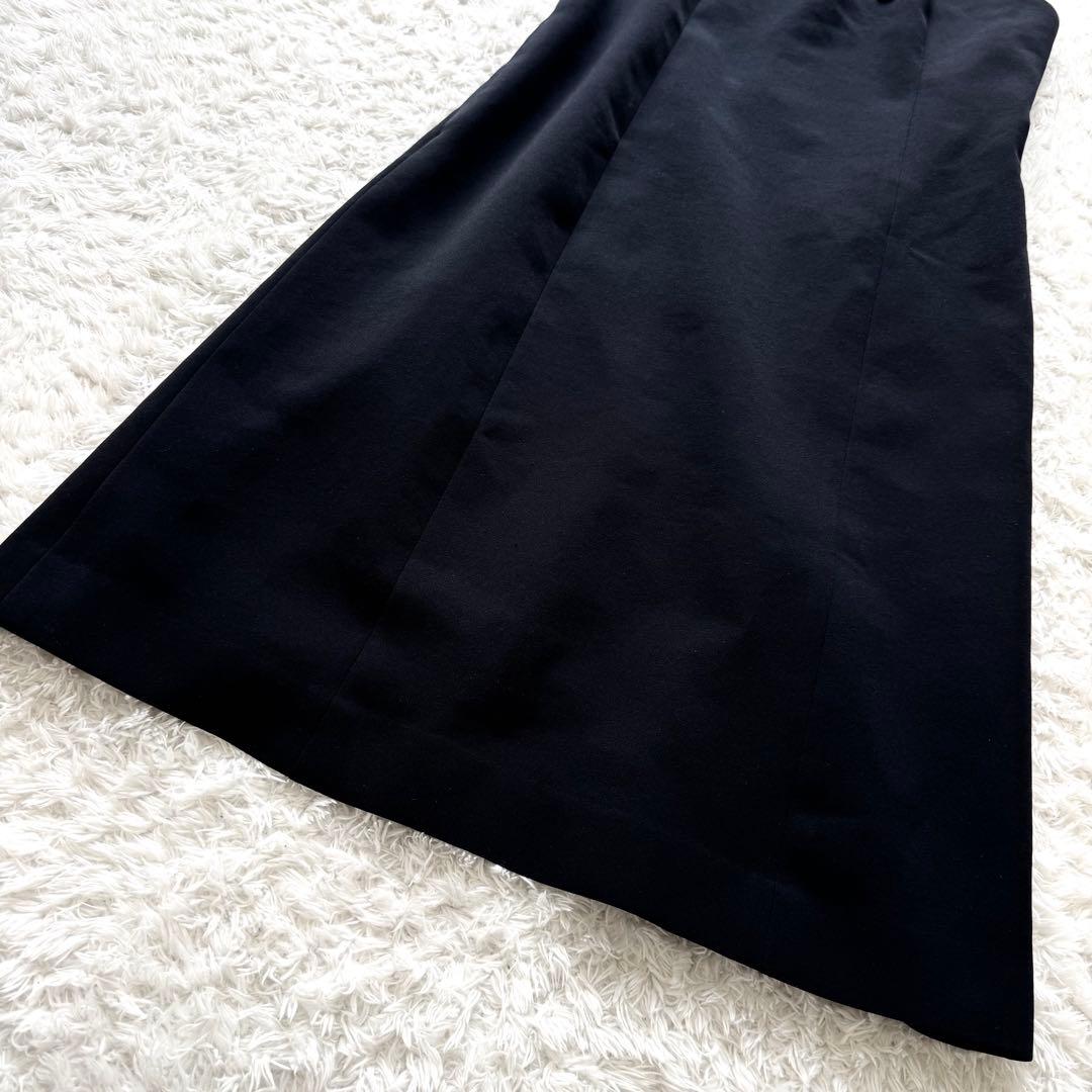 美品✨ルネ バイカラー ノースリーブ ボウタイ ワンピース フレア 白 黒 34