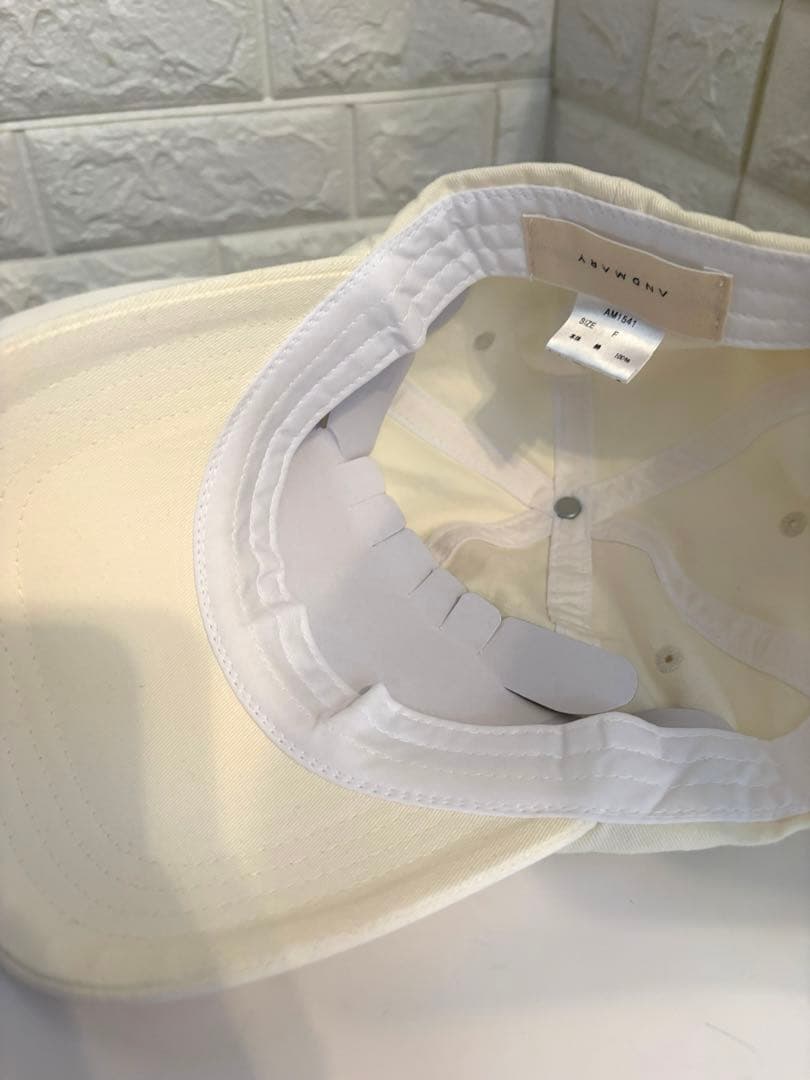 Mary logo cap ANDMARY　アイボリー