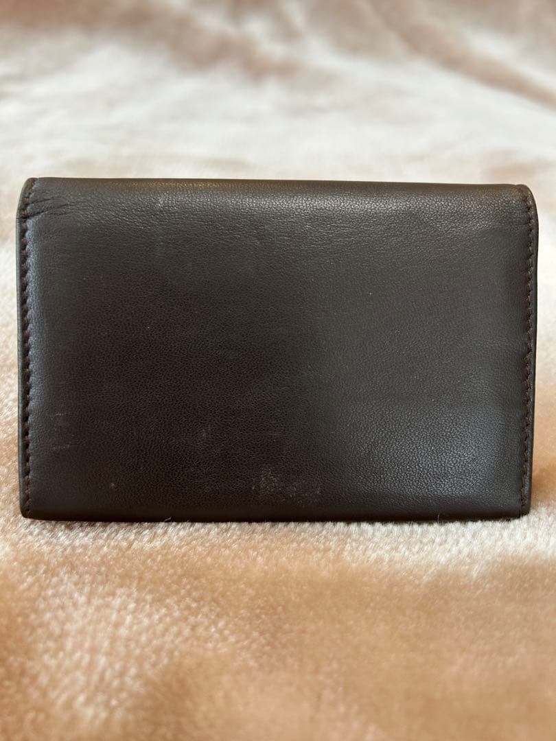LOEWEロエベ名刺入れカードケースユニセックスレディースメンズ焦げ茶色系DBR