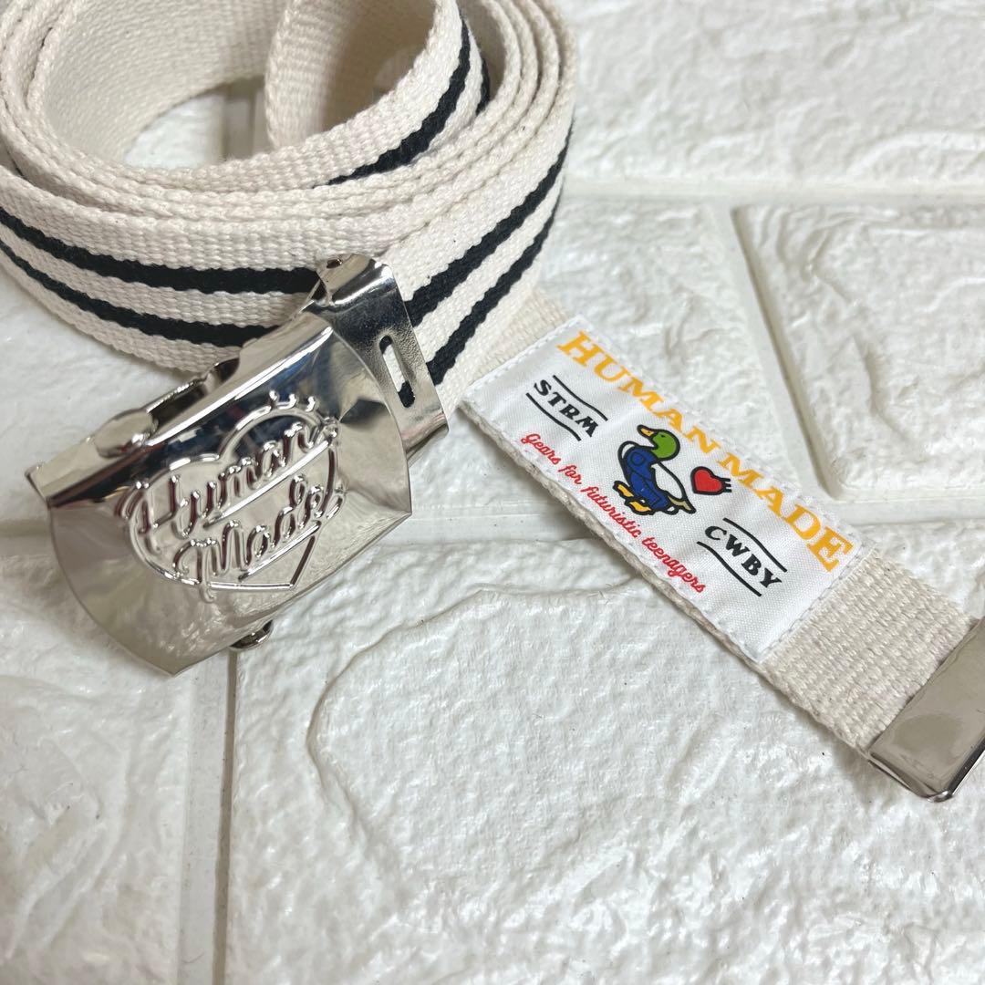 美品　ヒューマンメイド HUMAN MADE ガチャベルト 生成り