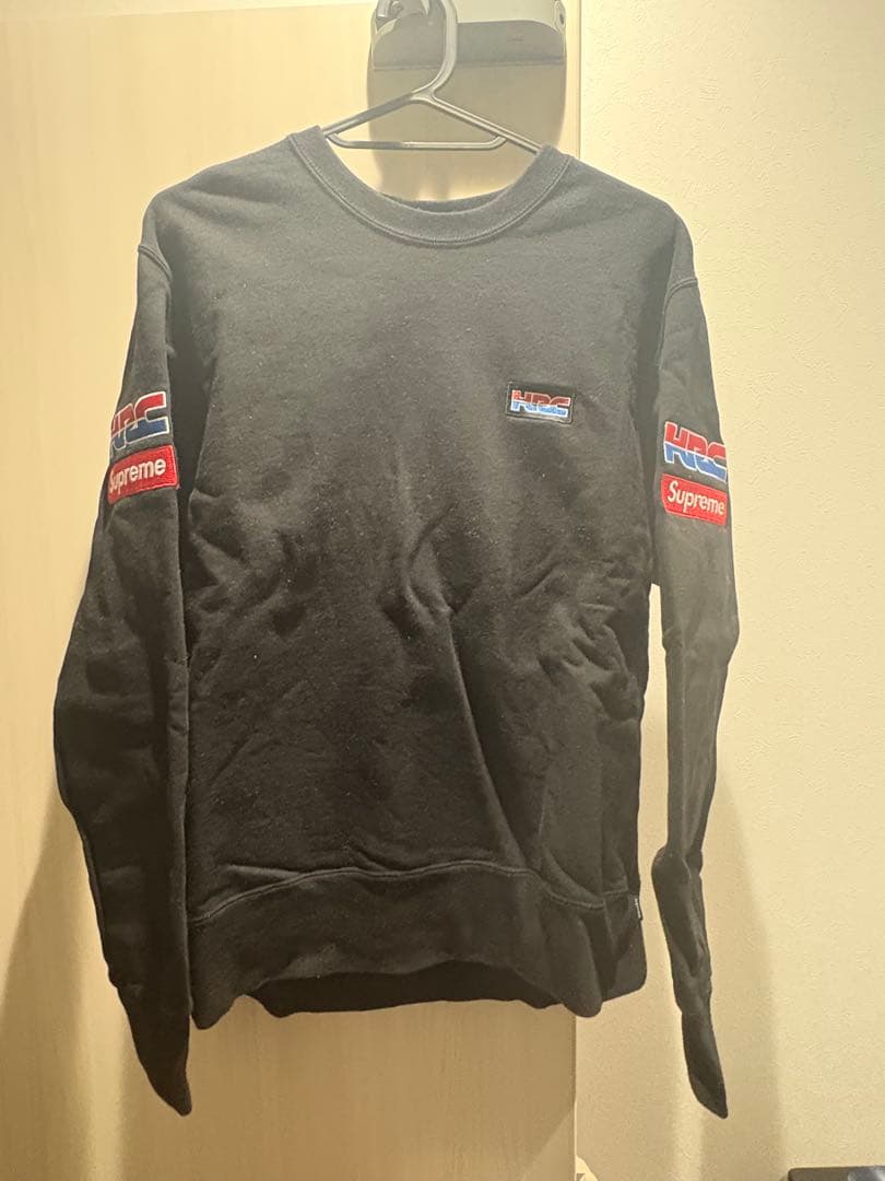 Supreme HONDA Fox Racing Crew Neck S 黒