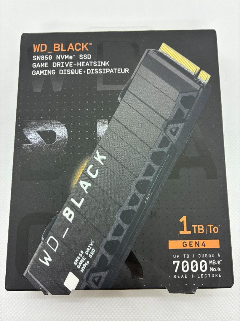 PS5対応 WD SN850 1TB NVMe SSD ヒートシンク付き