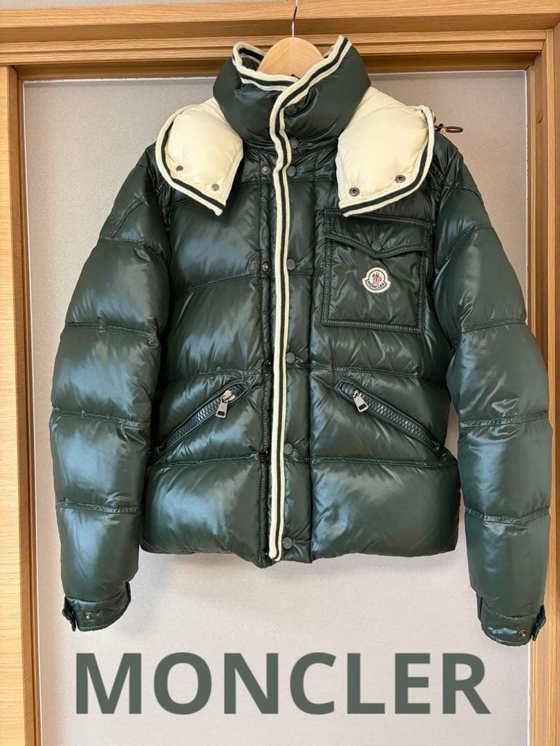 Moncler ブランソン ダウンジャケット サイズ1 S M グリーン カーキ