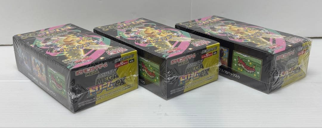 新品未開封品　ポケモンカードゲーム MEGAドリームex 3box シュリンク付