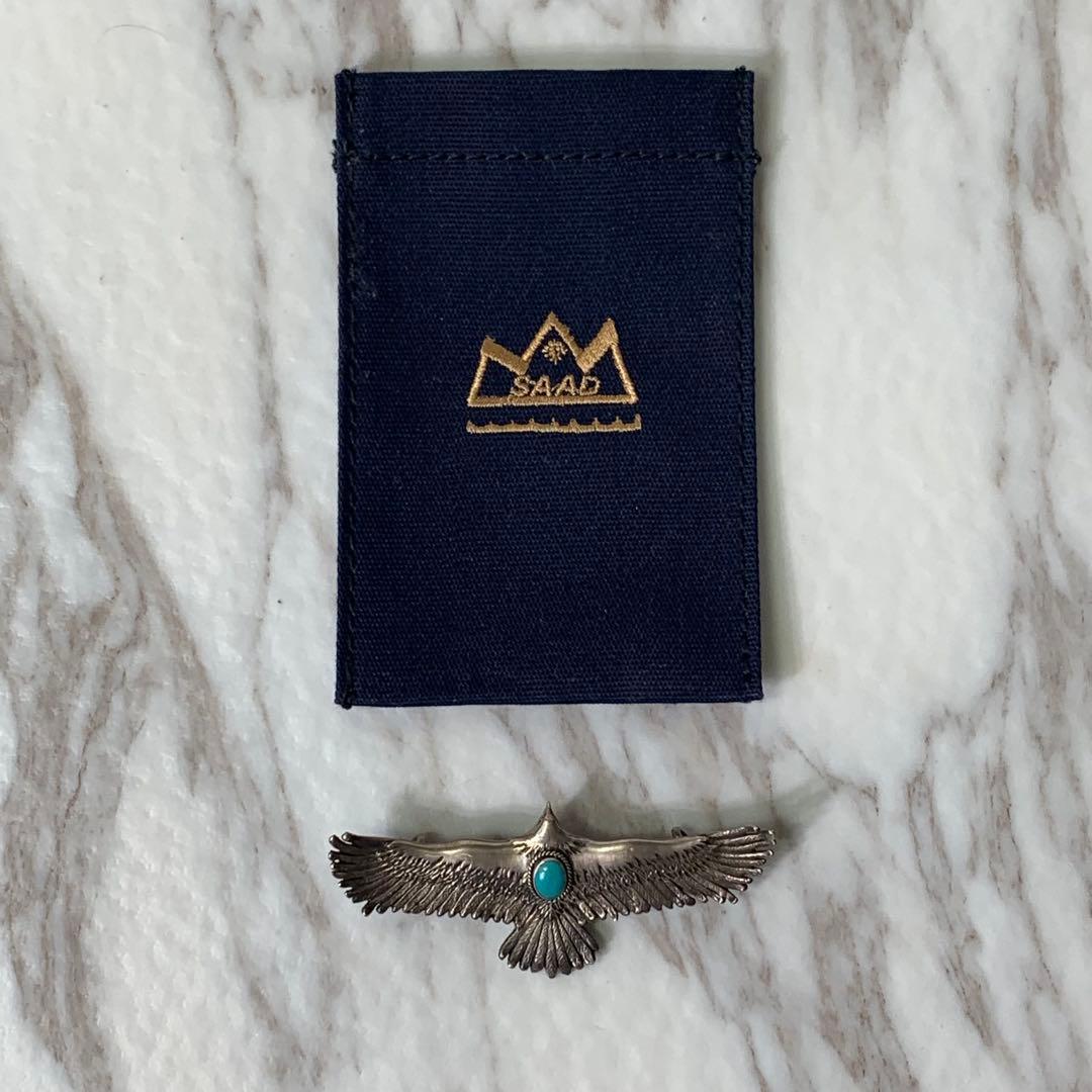 美品 SAAD イーグル ターコイズ ペンダントトップ シルバー925 刻印