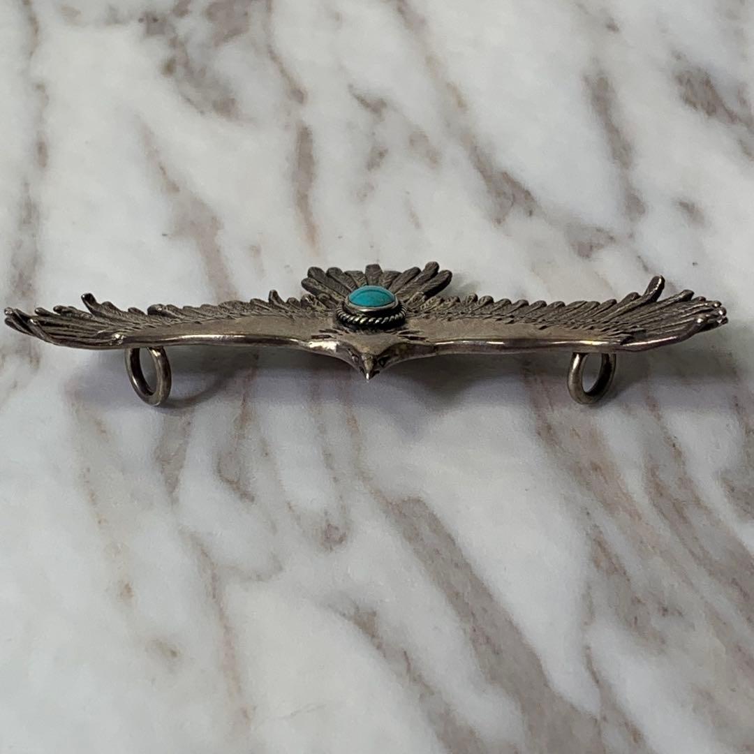 美品 SAAD イーグル ターコイズ ペンダントトップ シルバー925 刻印