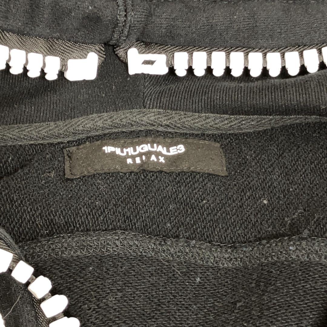 【美品】1PIU1UGUALE3 RELAX 黒　ロゴ　パーカー　セットアップ